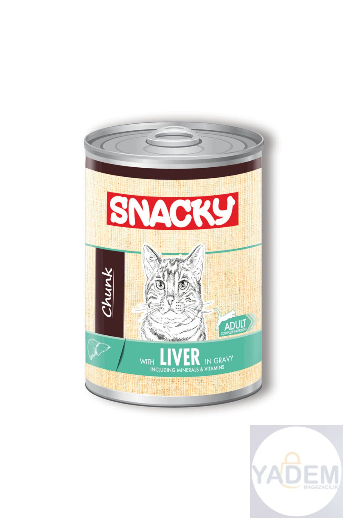 Snacky Chunk Yetişkin Kedi Konservesi Ciğerli - 400gr