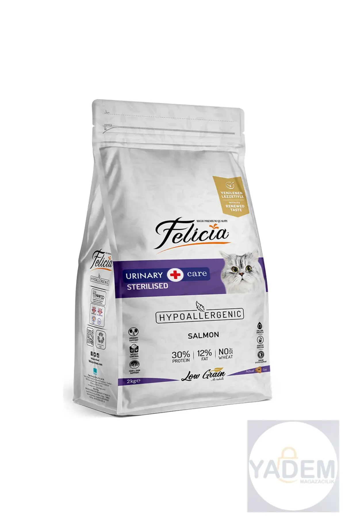 2 Kg Sterilised Somonlu Az Tahıllı HypoAllergenic Kedi Maması