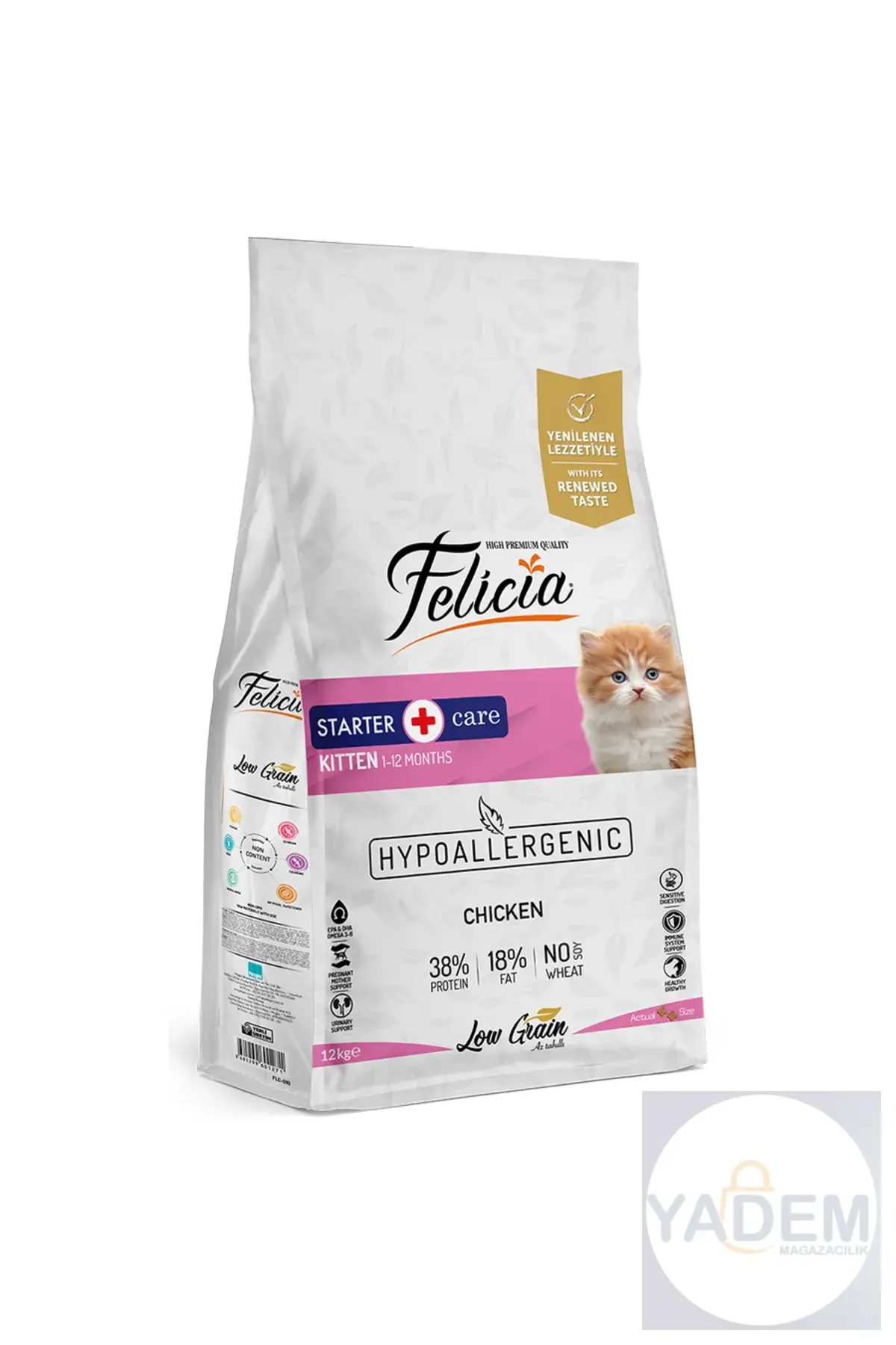Az Tahıllı 12 Kg Yavru Tavuklu Hypoallergenic Kedi Maması