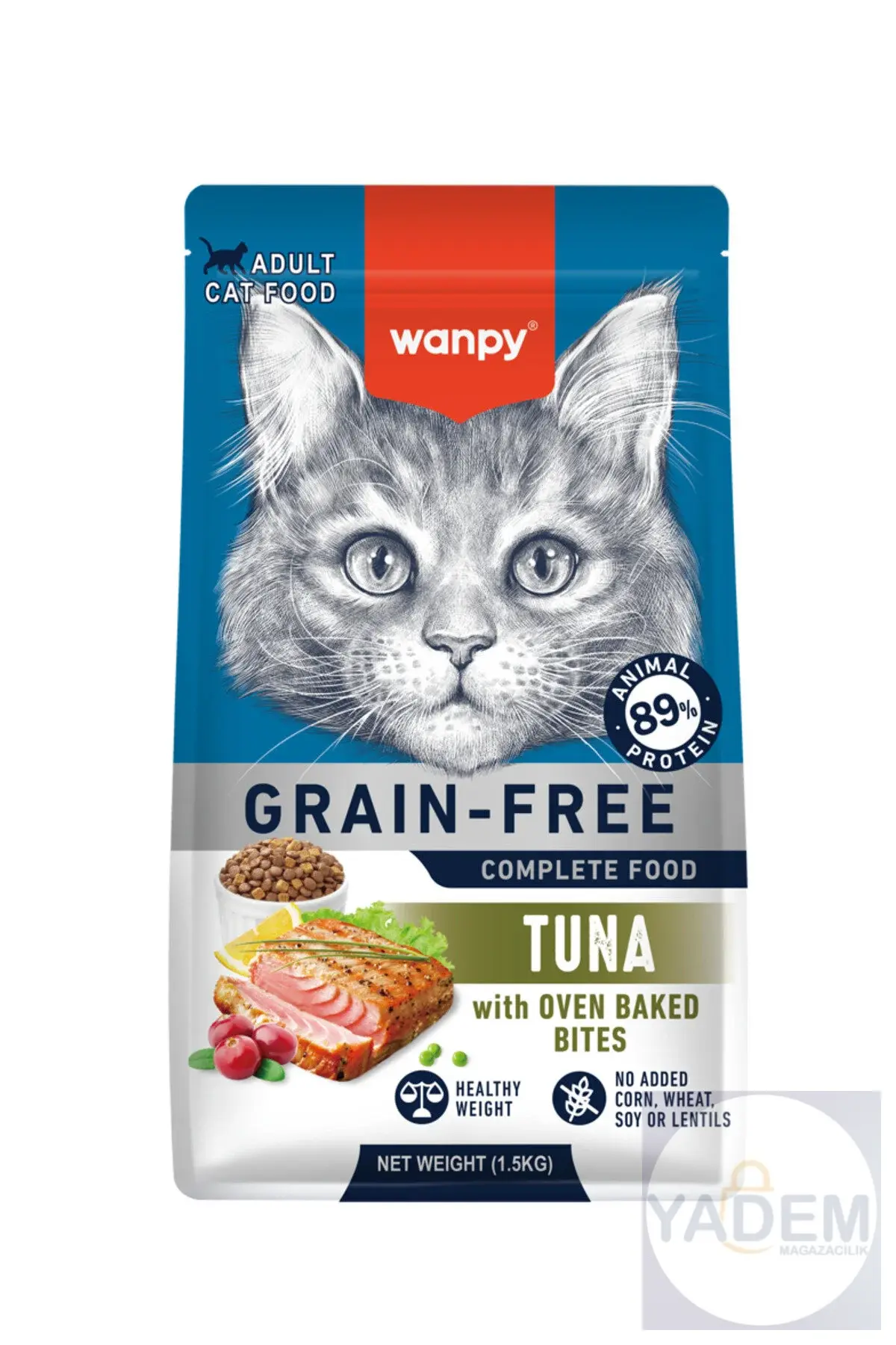 Tahılsız Süper Premium %89 Hayvansal Protein Içerikli Tuna Balıklı 1.5 Kg Kedi Maması