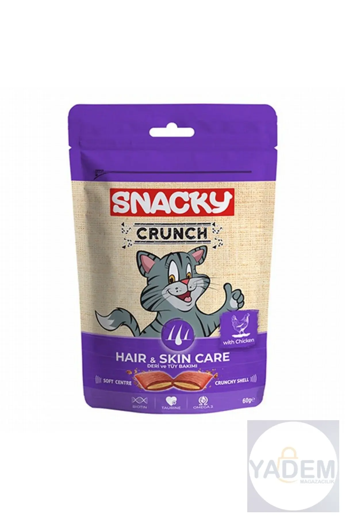 Crunch Hair Skin Deri ve Tüy Bakımı Tavuklu Kedi Ödülü 10x60 Gr