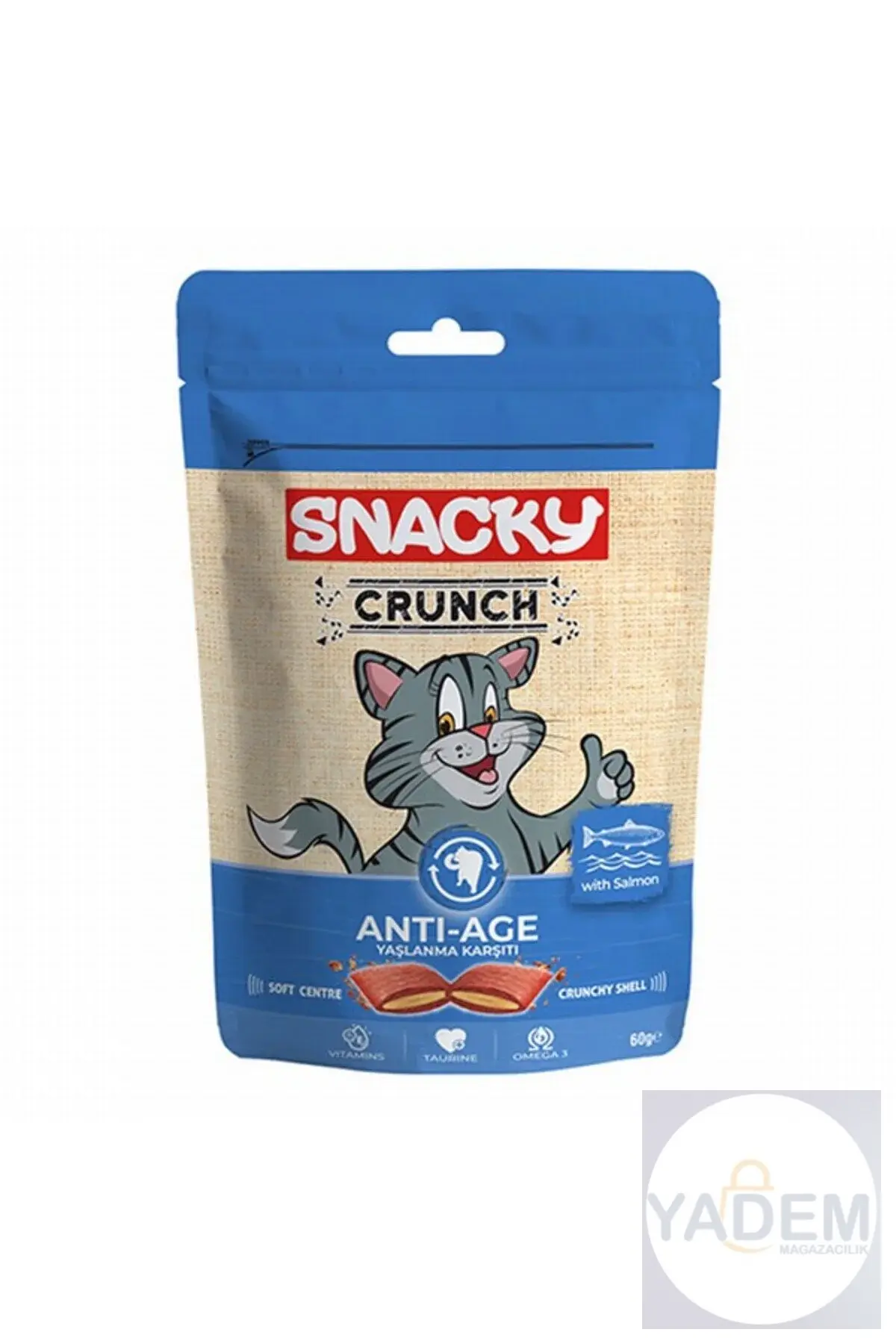 Crunch Anti-Age Yaşlanma Karşıtı Somonlu Kedi Ödülü 60 Gr