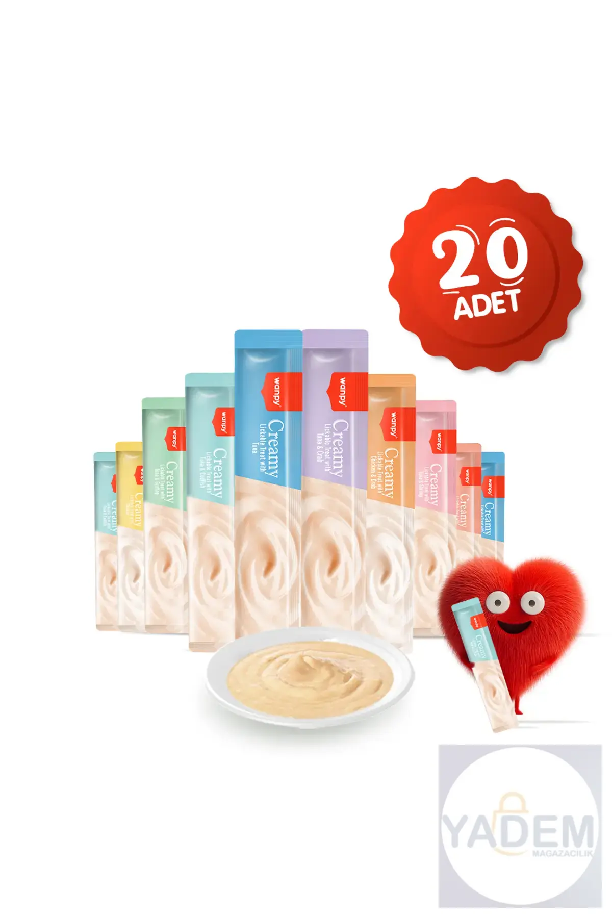 Creamy Cat Treat Karışık Krema Sıvı Kedi Ödül Maması 14 gr X 20 Adet