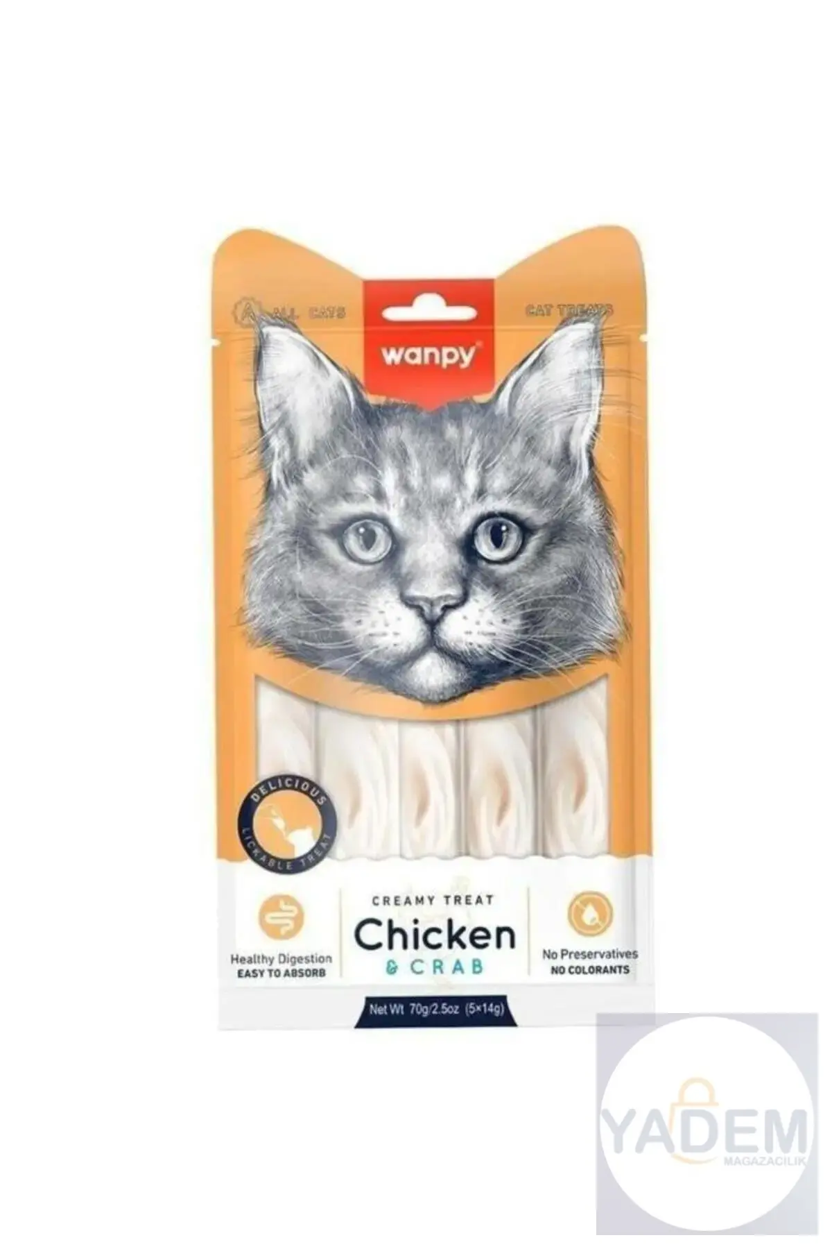 Tavuklu Ve Yengeçli Sıvı Kedi Ödülü 5x14 gr