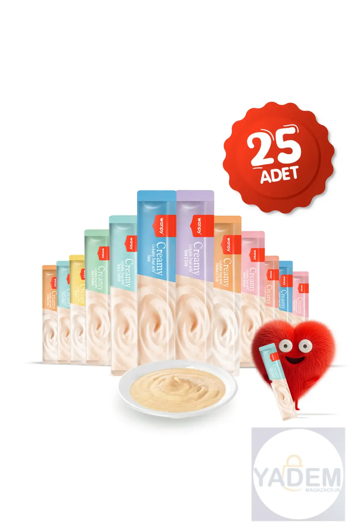 Karışık 8 Lezzetli Krema Kedi Ödülü 25*14 gr RAC-MİX