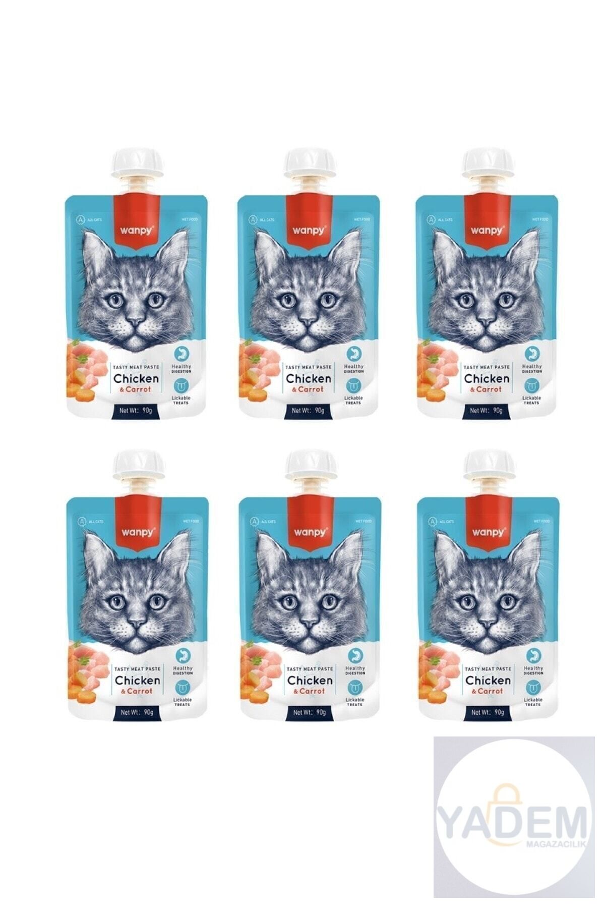 Taze Tavuklu & Havuçlu Kedi Et Ezmesi 90 Gr. X 6 Adet