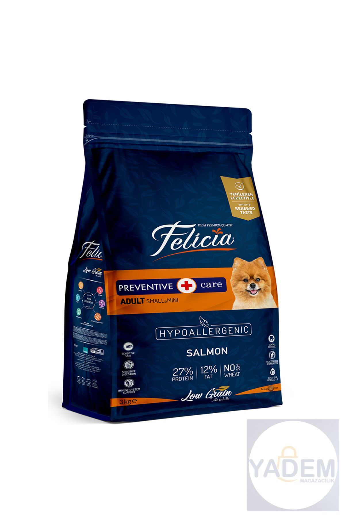 3 Kg Yetişkin Somonlu Small Az Tahıllı /Mini HypoAllergenic Köpek Maması