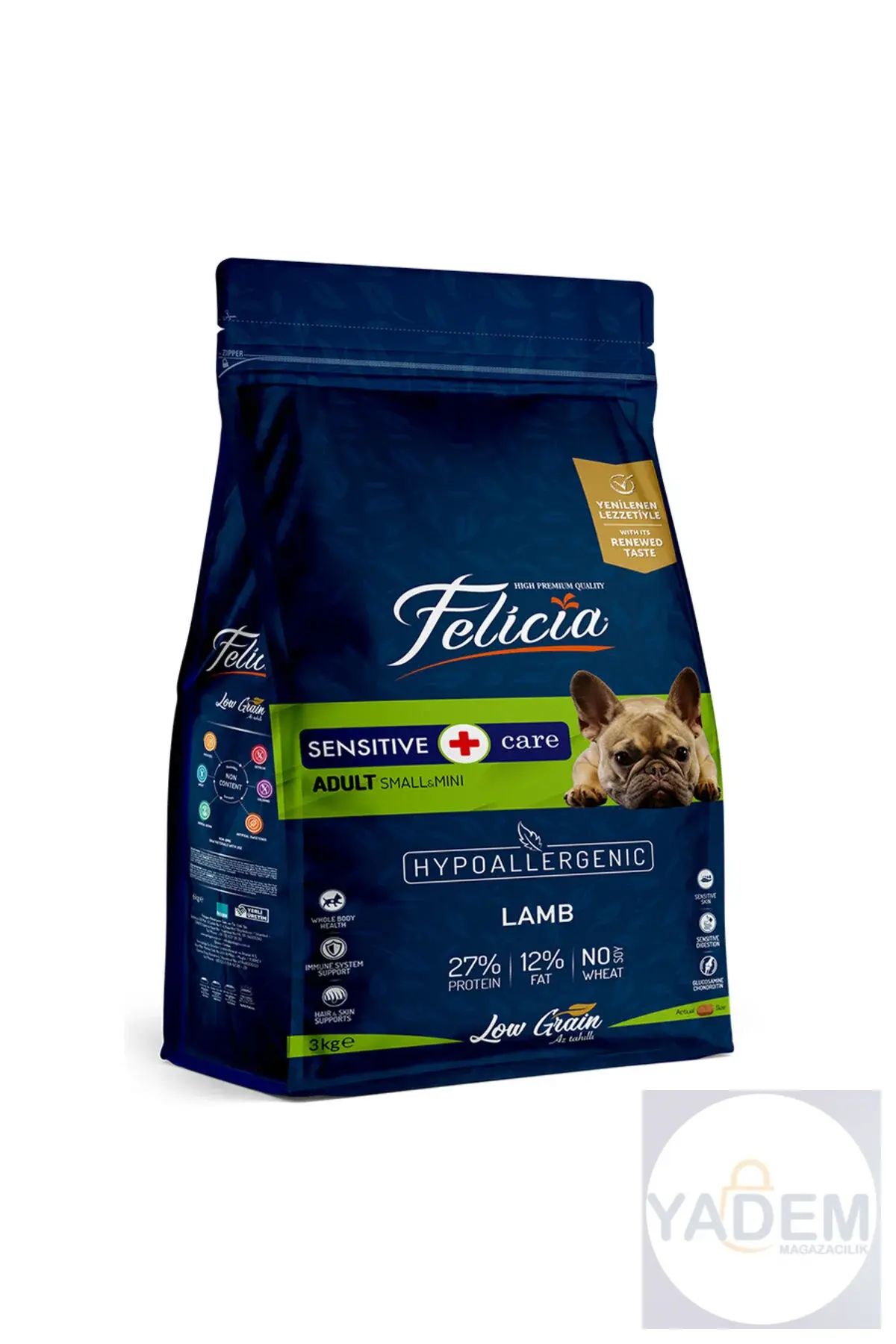 3 Kg Yetişkin Kuzulu Small/Mini Az Tahıllı HypoAllergenic Köpek Maması