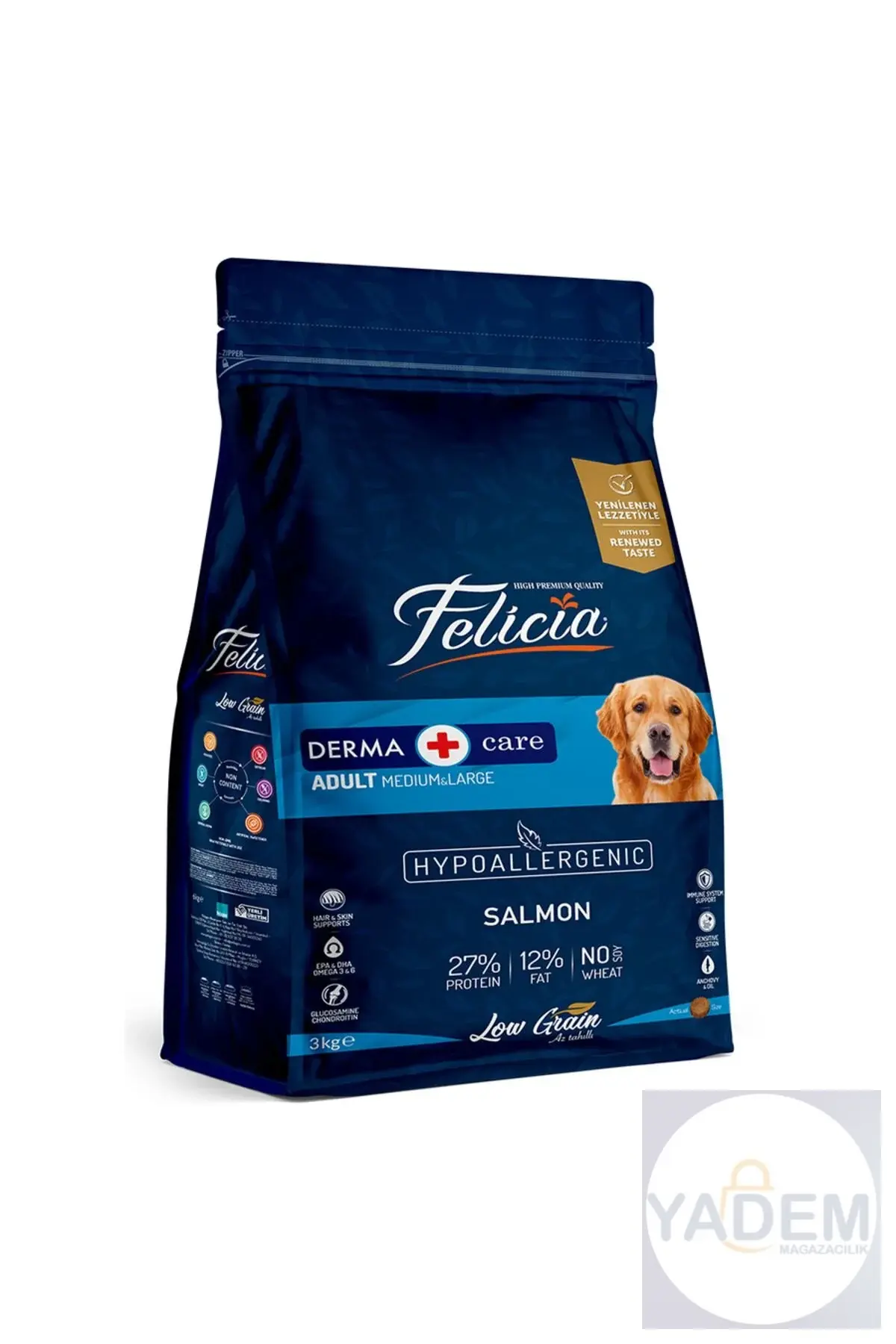 3 Kg Yetişkin Somonlu M/Large Az Tahıllı Breed HypoAllergenic Köpek Maması