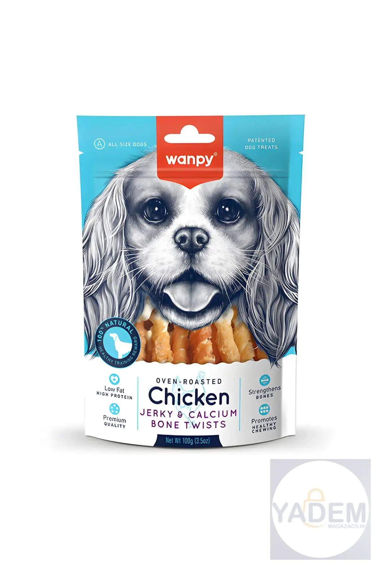 Kalsiyumlu Gerçek Tavuk Sargılı Köpek Ödülü 100gr x 2 Adet