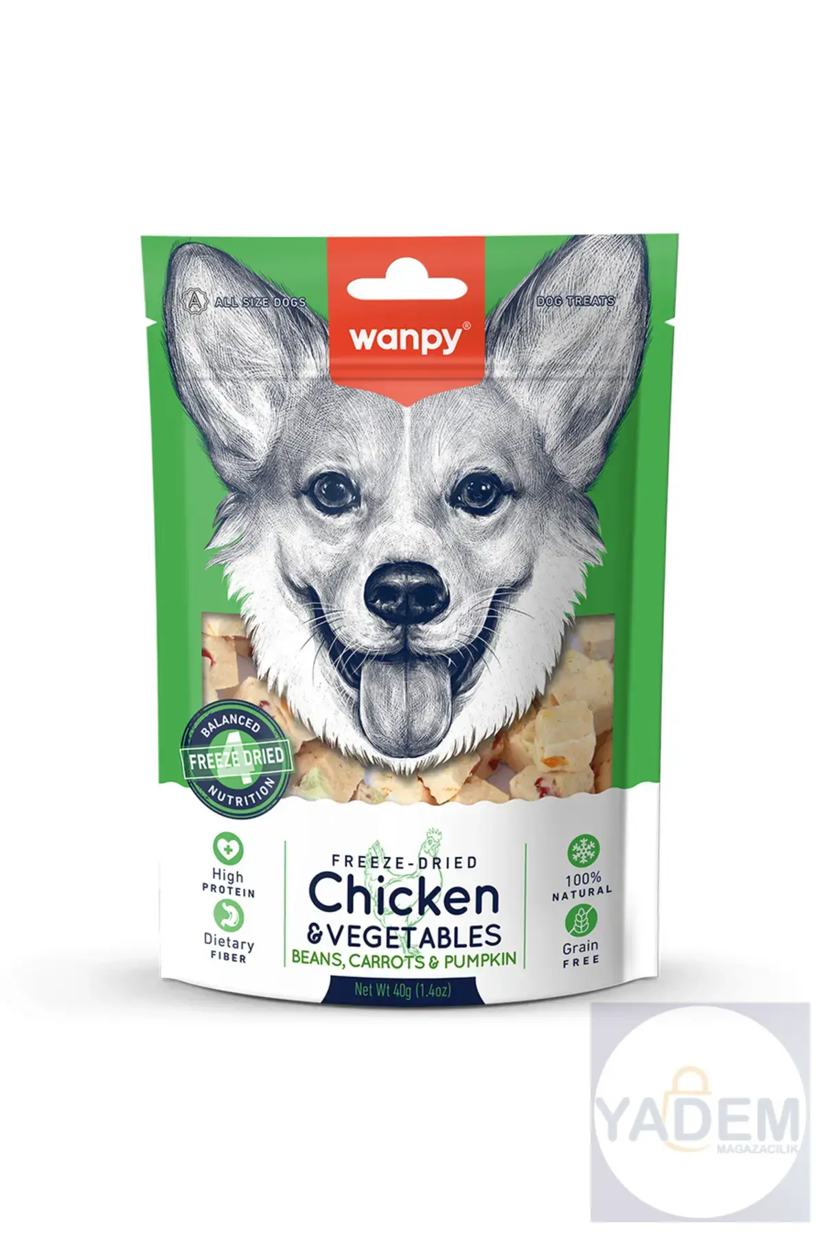 Köpek Dondurularak Kurutulmuş Tavuk Sebze Köpek Ödülü 40 Gr