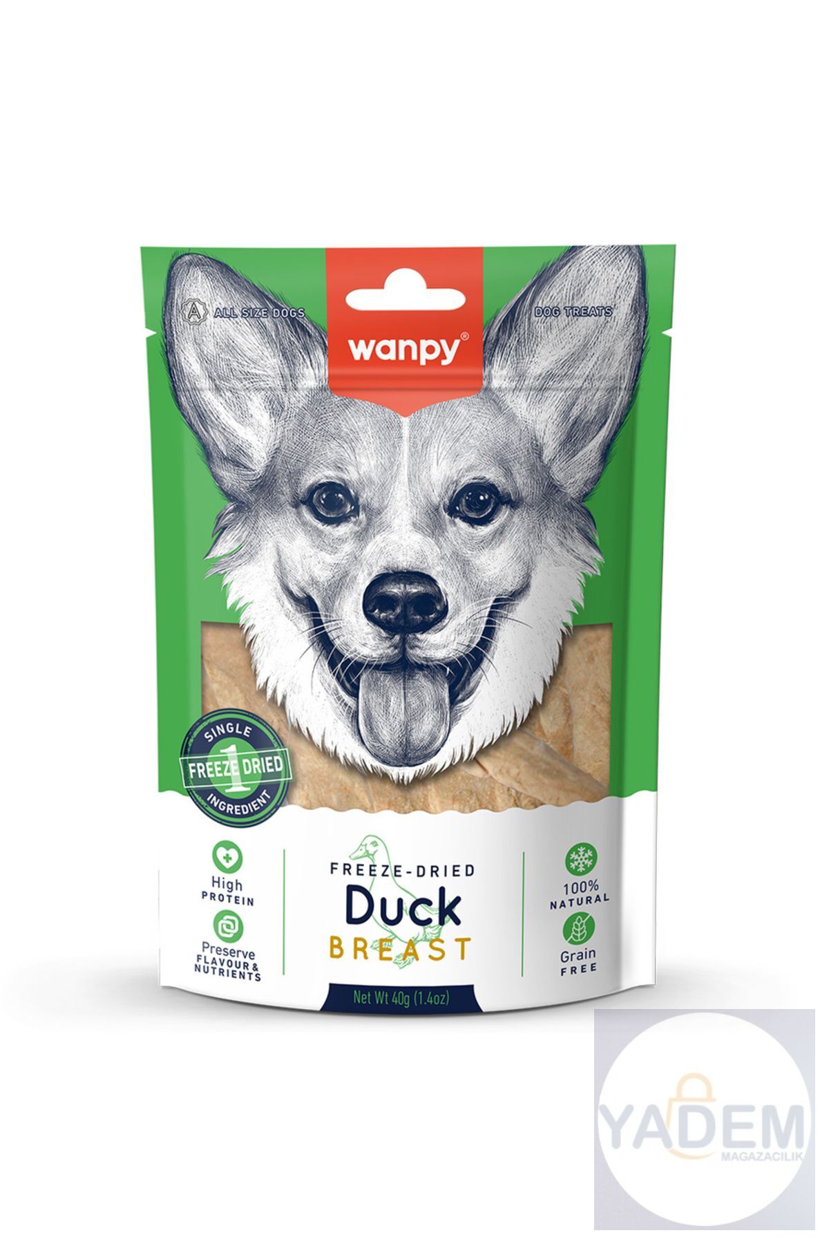 Köpek Dondurularak Kurutulmuş Ördek Göğüs 40gR