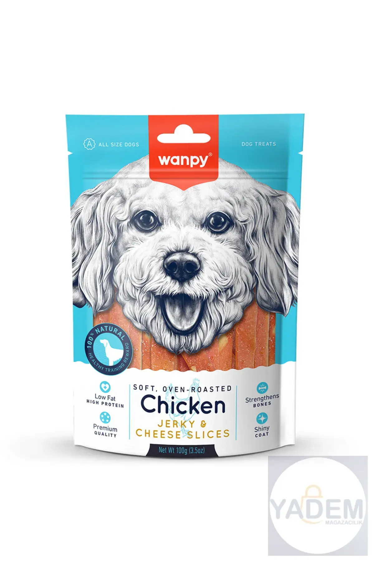 Yumuşak Tavuk & Peynir Dilimleri 100g Köpek Ödülü Skt:07/2026