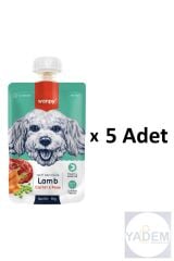 Taze Kuzulu Havuçlu Köpek Et Ezmesi 90 Gr x 5 Adet