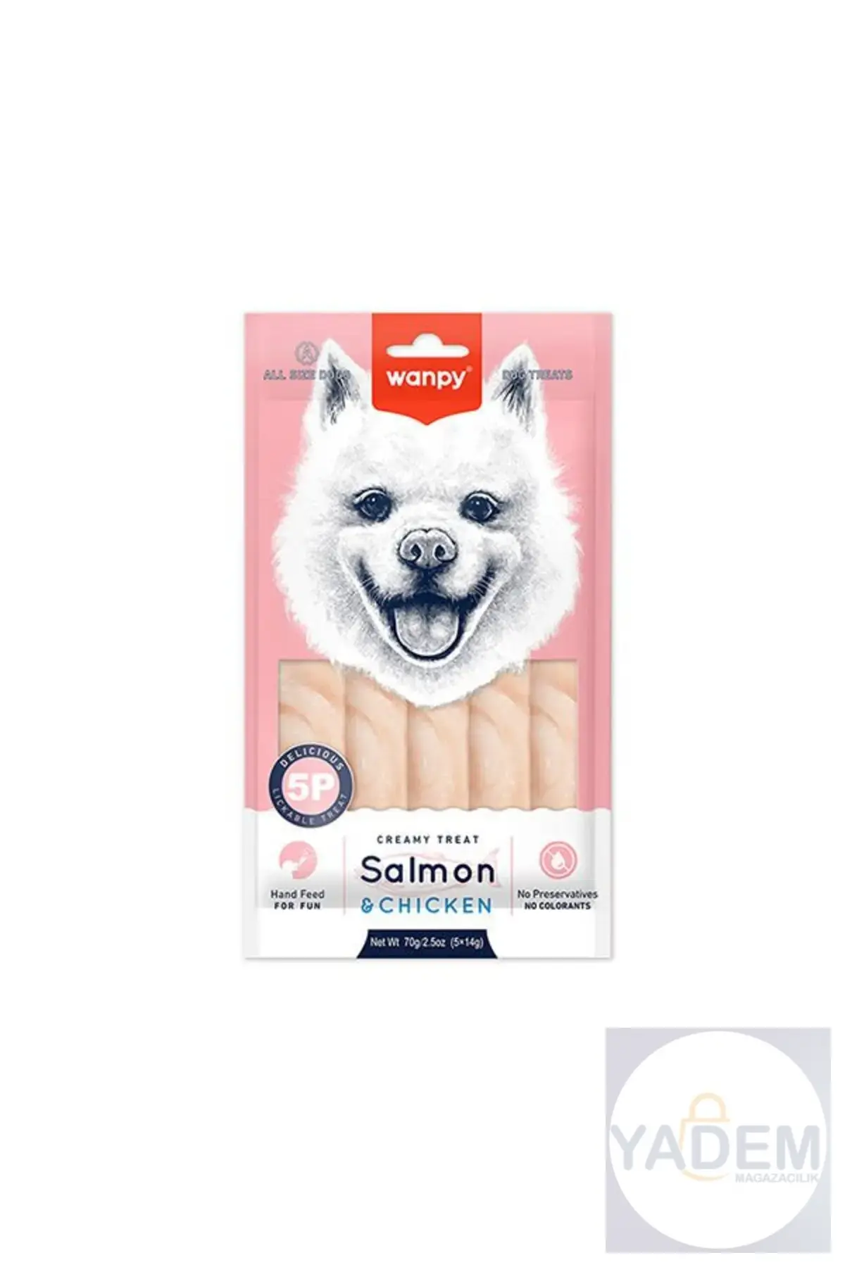 Krema Somonlu Ve Tavuklu Sıvı Köpek Ödülü 5x14 gr
