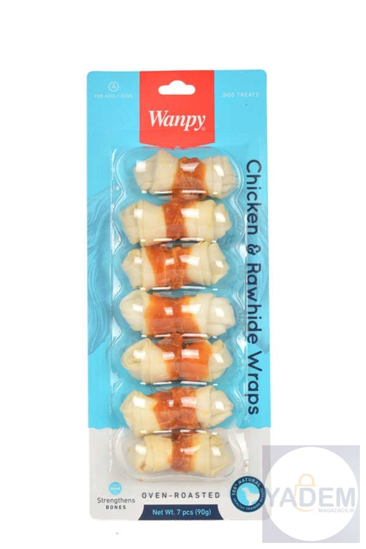 Deri Üzerine Tavuk Sarılı 90 Gr Cd-08h Köpek Ödülü