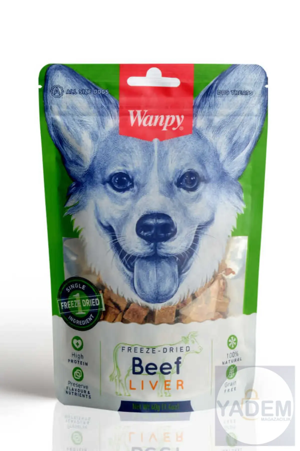 Kurutulmuş Dana Ciğerli Köpek Ödül Maması 40 gr