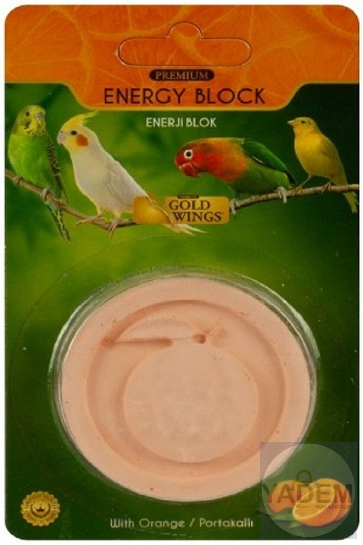 Kuşlar için Portakallı Enerji Bloğu