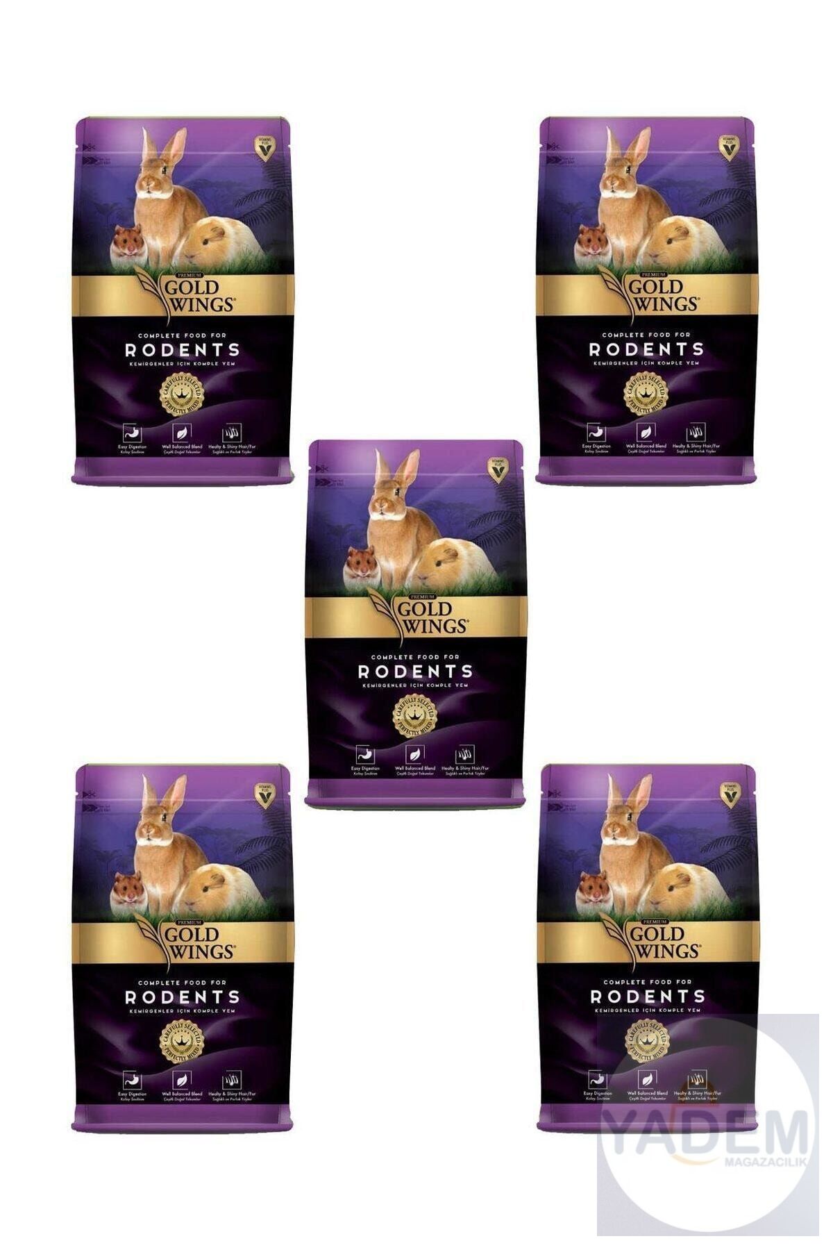 Premium Kemirgen Tavşan Hamster Yemi 750 gr X 5 Adet