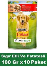 Yetişkin Sığır Etli Ve Patatesli Köpek Maması 100 Gr x 10 Paket