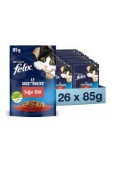 Sığır Etli 85 Gr. X 26 Adet Yaş Kedi Maması