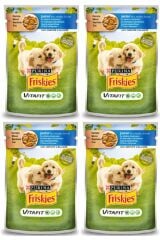 4 Adet Purına Friskies Yavru Köpek Tavuklu Ve Havuçlu 100 gr