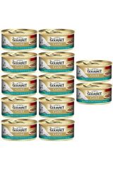 Gourmet Gold Parça Etli Ve Soslu Somonlu&tavuklu Yaş Kedi Maması 85gr 12al 10ödecndst1020ggpest