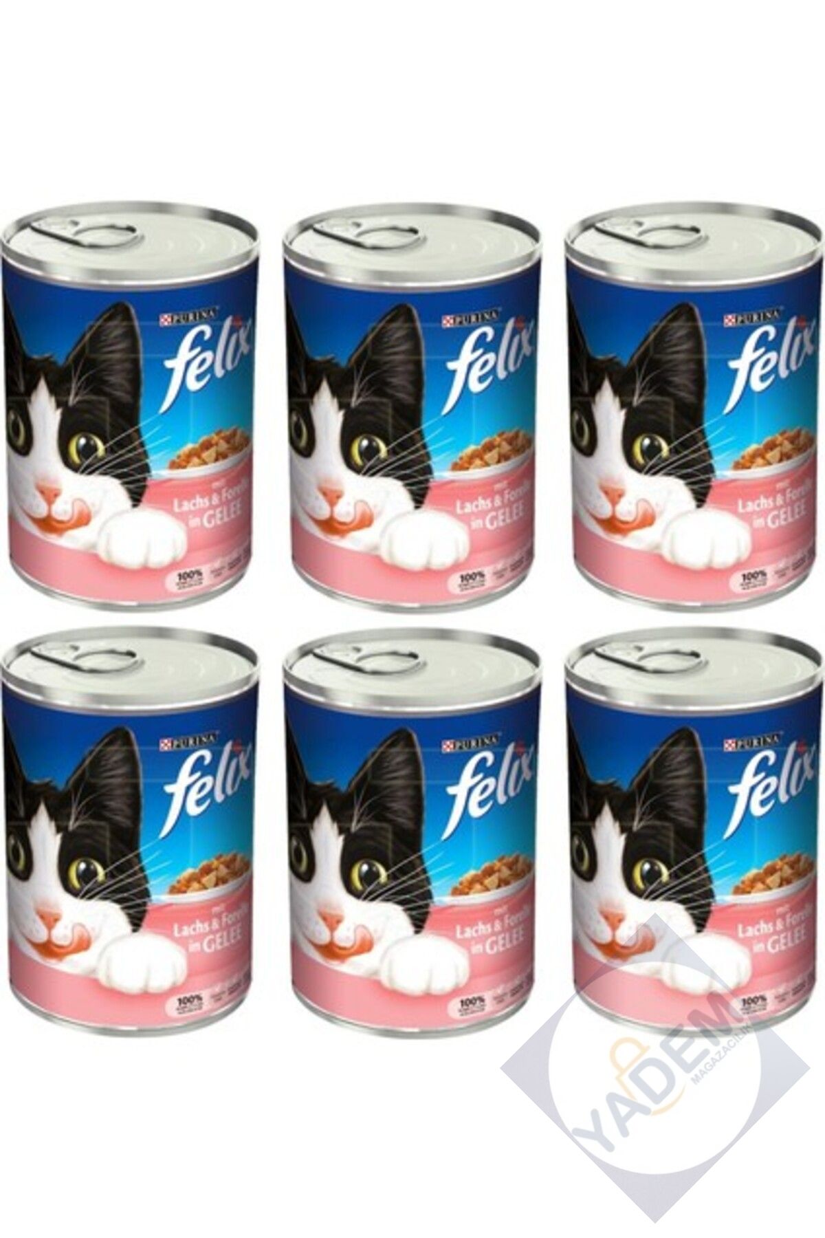 Purina Somonlu Ve Alabalıklı Konserve Yaş Kedi Maması 400 gr X 6 Adet
