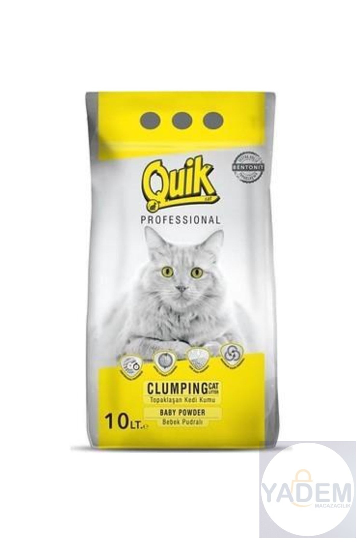 İnce Taneli Topaklanan Bentonit Kedi Kumu Pudra Kokulu 10 lt