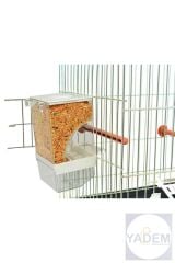 Muhabbet Kuşu Akıllı Yemlik Beyaz Renk